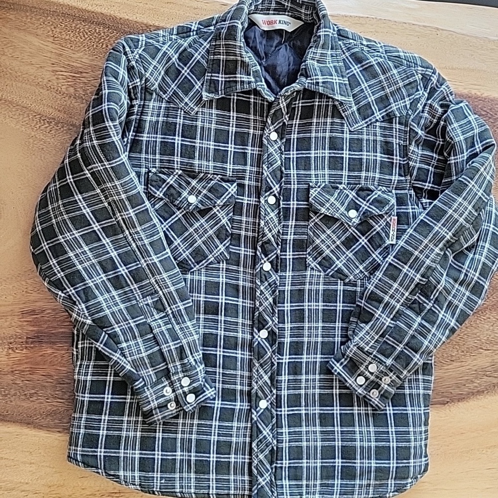 Work King quilted jacket, euc, md - best guess